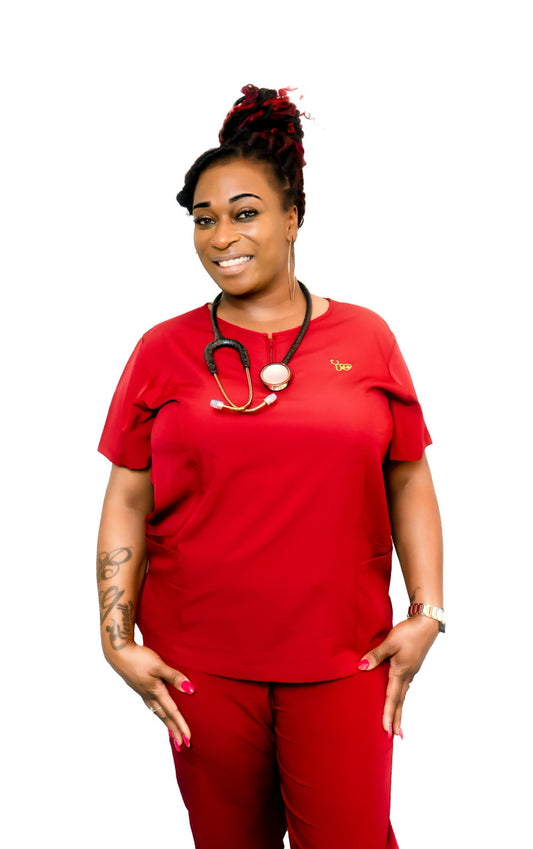 Brianne 4-Pocket Scrub Top